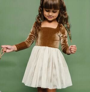 Fawn Velvet Sparkle Tutu Dress Girlhood Collection Little Stocking Co Size 2T